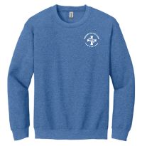 18000B-Youth Players crewneck, heather royal #2